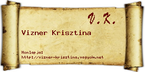 Vizner Krisztina névjegykártya
