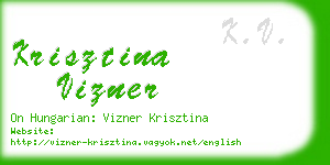 krisztina vizner business card